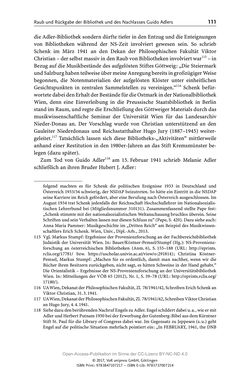Image of the Page - 111 - in Guido Adlers Erbe - Restitution und Erinnerung an der Universität Wien