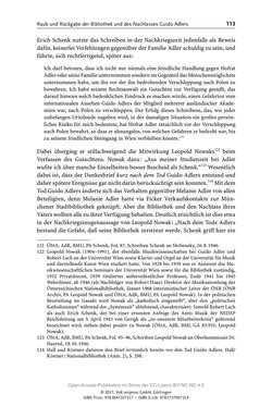Image of the Page - 113 - in Guido Adlers Erbe - Restitution und Erinnerung an der Universität Wien