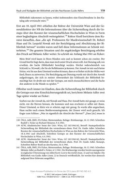 Image of the Page - 119 - in Guido Adlers Erbe - Restitution und Erinnerung an der Universität Wien
