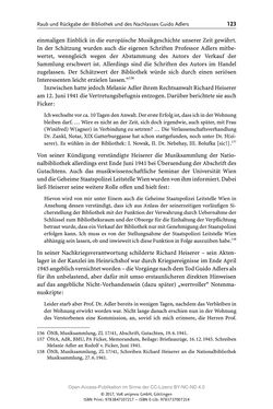 Image of the Page - 123 - in Guido Adlers Erbe - Restitution und Erinnerung an der Universität Wien