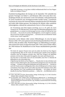 Image of the Page - 127 - in Guido Adlers Erbe - Restitution und Erinnerung an der Universität Wien