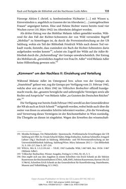 Image of the Page - 133 - in Guido Adlers Erbe - Restitution und Erinnerung an der Universität Wien