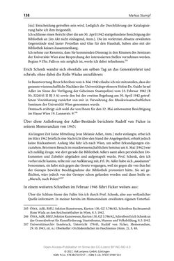 Image of the Page - 138 - in Guido Adlers Erbe - Restitution und Erinnerung an der Universität Wien