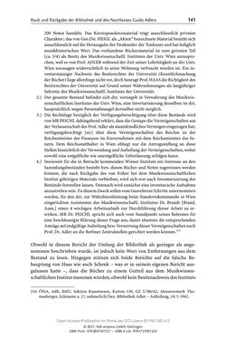Image of the Page - 141 - in Guido Adlers Erbe - Restitution und Erinnerung an der Universität Wien