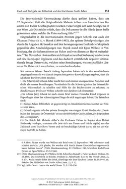 Image of the Page - 153 - in Guido Adlers Erbe - Restitution und Erinnerung an der Universität Wien