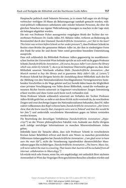 Image of the Page - 157 - in Guido Adlers Erbe - Restitution und Erinnerung an der Universität Wien