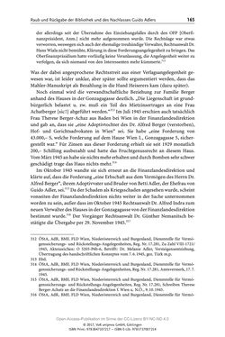 Image of the Page - 165 - in Guido Adlers Erbe - Restitution und Erinnerung an der Universität Wien