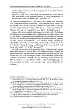 Image of the Page - 167 - in Guido Adlers Erbe - Restitution und Erinnerung an der Universität Wien