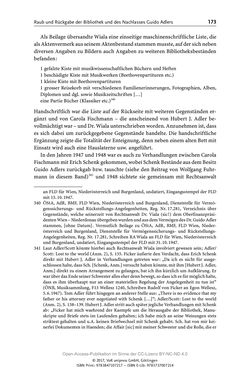 Image of the Page - 173 - in Guido Adlers Erbe - Restitution und Erinnerung an der Universität Wien