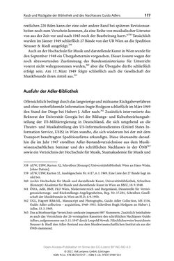 Image of the Page - 177 - in Guido Adlers Erbe - Restitution und Erinnerung an der Universität Wien