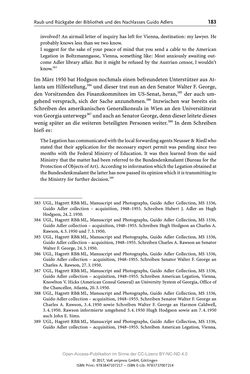 Image of the Page - 183 - in Guido Adlers Erbe - Restitution und Erinnerung an der Universität Wien