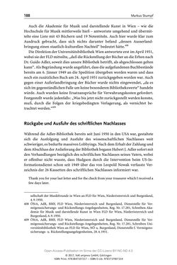 Image of the Page - 188 - in Guido Adlers Erbe - Restitution und Erinnerung an der Universität Wien