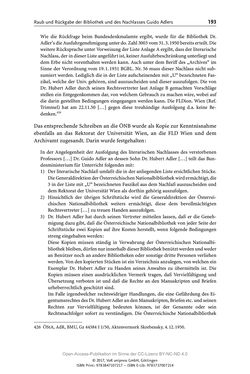 Image of the Page - 193 - in Guido Adlers Erbe - Restitution und Erinnerung an der Universität Wien