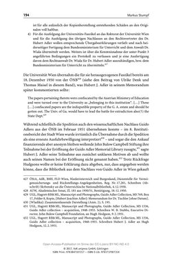Image of the Page - 194 - in Guido Adlers Erbe - Restitution und Erinnerung an der Universität Wien