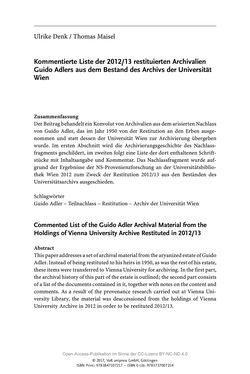 Image of the Page - 229 - in Guido Adlers Erbe - Restitution und Erinnerung an der Universität Wien