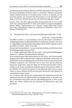 Image of the Page - 237 - in Guido Adlers Erbe - Restitution und Erinnerung an der Universität Wien