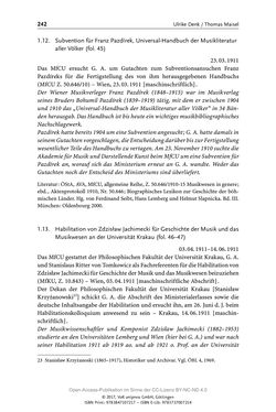 Image of the Page - 242 - in Guido Adlers Erbe - Restitution und Erinnerung an der Universität Wien