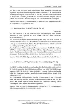Image of the Page - 244 - in Guido Adlers Erbe - Restitution und Erinnerung an der Universität Wien