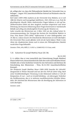Image of the Page - 249 - in Guido Adlers Erbe - Restitution und Erinnerung an der Universität Wien