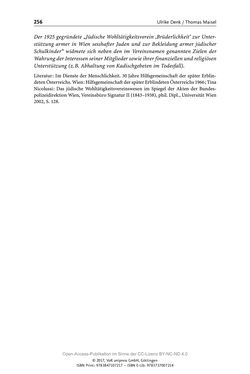 Image of the Page - 256 - in Guido Adlers Erbe - Restitution und Erinnerung an der Universität Wien