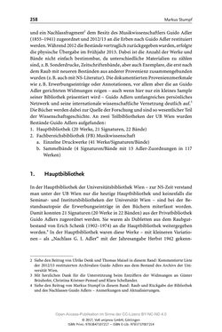 Image of the Page - 258 - in Guido Adlers Erbe - Restitution und Erinnerung an der Universität Wien