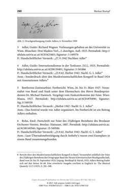 Image of the Page - 260 - in Guido Adlers Erbe - Restitution und Erinnerung an der Universität Wien