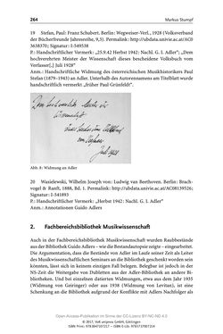 Image of the Page - 264 - in Guido Adlers Erbe - Restitution und Erinnerung an der Universität Wien