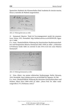 Image of the Page - 270 - in Guido Adlers Erbe - Restitution und Erinnerung an der Universität Wien
