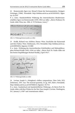 Image of the Page - 275 - in Guido Adlers Erbe - Restitution und Erinnerung an der Universität Wien