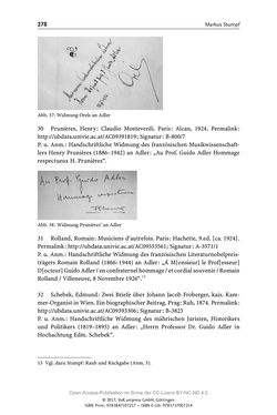 Image of the Page - 278 - in Guido Adlers Erbe - Restitution und Erinnerung an der Universität Wien