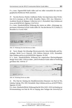 Image of the Page - 281 - in Guido Adlers Erbe - Restitution und Erinnerung an der Universität Wien