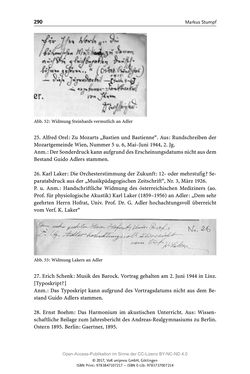 Image of the Page - 290 - in Guido Adlers Erbe - Restitution und Erinnerung an der Universität Wien
