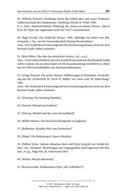 Image of the Page - 291 - in Guido Adlers Erbe - Restitution und Erinnerung an der Universität Wien