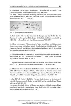 Image of the Page - 297 - in Guido Adlers Erbe - Restitution und Erinnerung an der Universität Wien