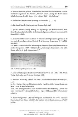 Image of the Page - 299 - in Guido Adlers Erbe - Restitution und Erinnerung an der Universität Wien