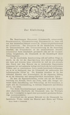 Image of the Page - (000009) - in Handbuch der Ornamentik - Zum Gebrauch für Musterzeichner, Architekten, Schulen und Gewerbetreibende sowie zum Studium im Allgemeinen