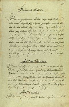 Image of the Page - 1 - in Handschriftliches Kochbuch - Anno 1818