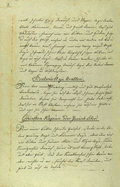 Image of the Page - 2 - in Handschriftliches Kochbuch - Anno 1818