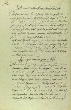 Image of the Page - 16 - in Handschriftliches Kochbuch - Anno 1818