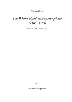 Bild der Seite - (000003) - in Das Wiener Handwerksordnungsbuch - (1364–1555)