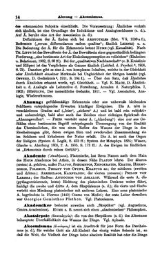 Image of the Page - 14 - in Handwörterbuch der Philosophie
