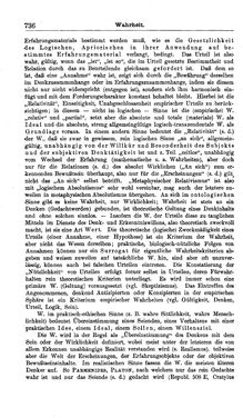 Bild der Seite - 736 - in Handwörterbuch der Philosophie