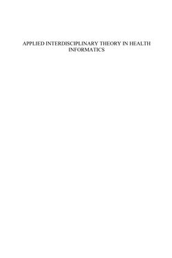 Image of the Page - (000003) - in Applied Interdisciplinary Theory in Health Informatics - Knowledge Base for Practitioners
