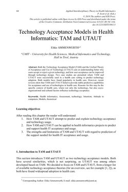 Bild der Seite - 64 - in Applied Interdisciplinary Theory in Health Informatics - Knowledge Base for Practitioners