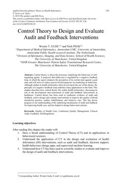 Image of the Page - 159 - in Applied Interdisciplinary Theory in Health Informatics - Knowledge Base for Practitioners