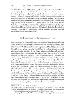 Bild der Seite - 70 - in Heimatrecht und Staatsbürgerschaft österreichischer Juden - Vom Ende des 18. Jahrhunderts bis in die Gegenwart