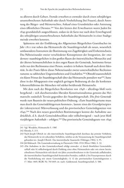 Image of the Page - 72 - in Heimatrecht und Staatsbürgerschaft österreichischer Juden - Vom Ende des 18. Jahrhunderts bis in die Gegenwart