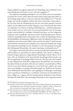 Image of the Page - 87 - in Heimatrecht und Staatsbürgerschaft österreichischer Juden - Vom Ende des 18. Jahrhunderts bis in die Gegenwart