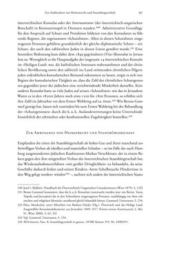 Image of the Page - 97 - in Heimatrecht und Staatsbürgerschaft österreichischer Juden - Vom Ende des 18. Jahrhunderts bis in die Gegenwart