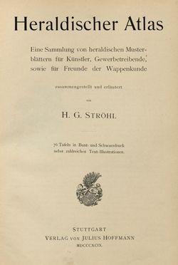 Image of the Page - (00000003) - in Heraldischer Atlas - Eine Sammlung von heraldischen Musterblättern für Künstler, Gewerbetreibende, sowie für Freunde der Wappenkunde